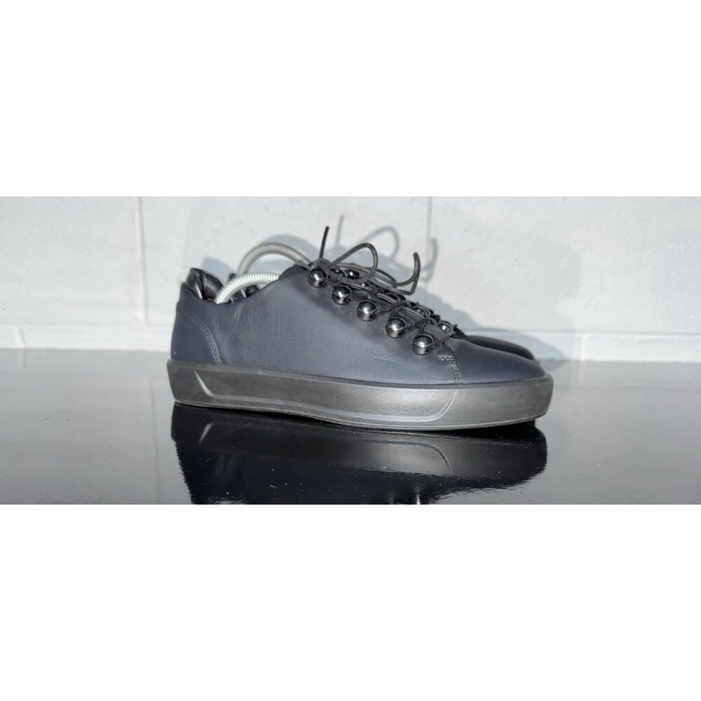 ECCO Soft 8 Trend Womens Leather Casual Shoes Sneakers Size EU 40 US 9 Black